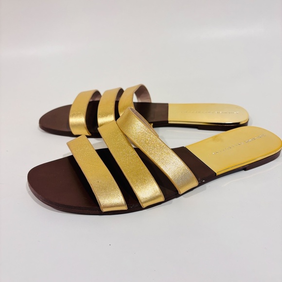 ZARA Brown & gold flat sandals - Picture 6 of 6